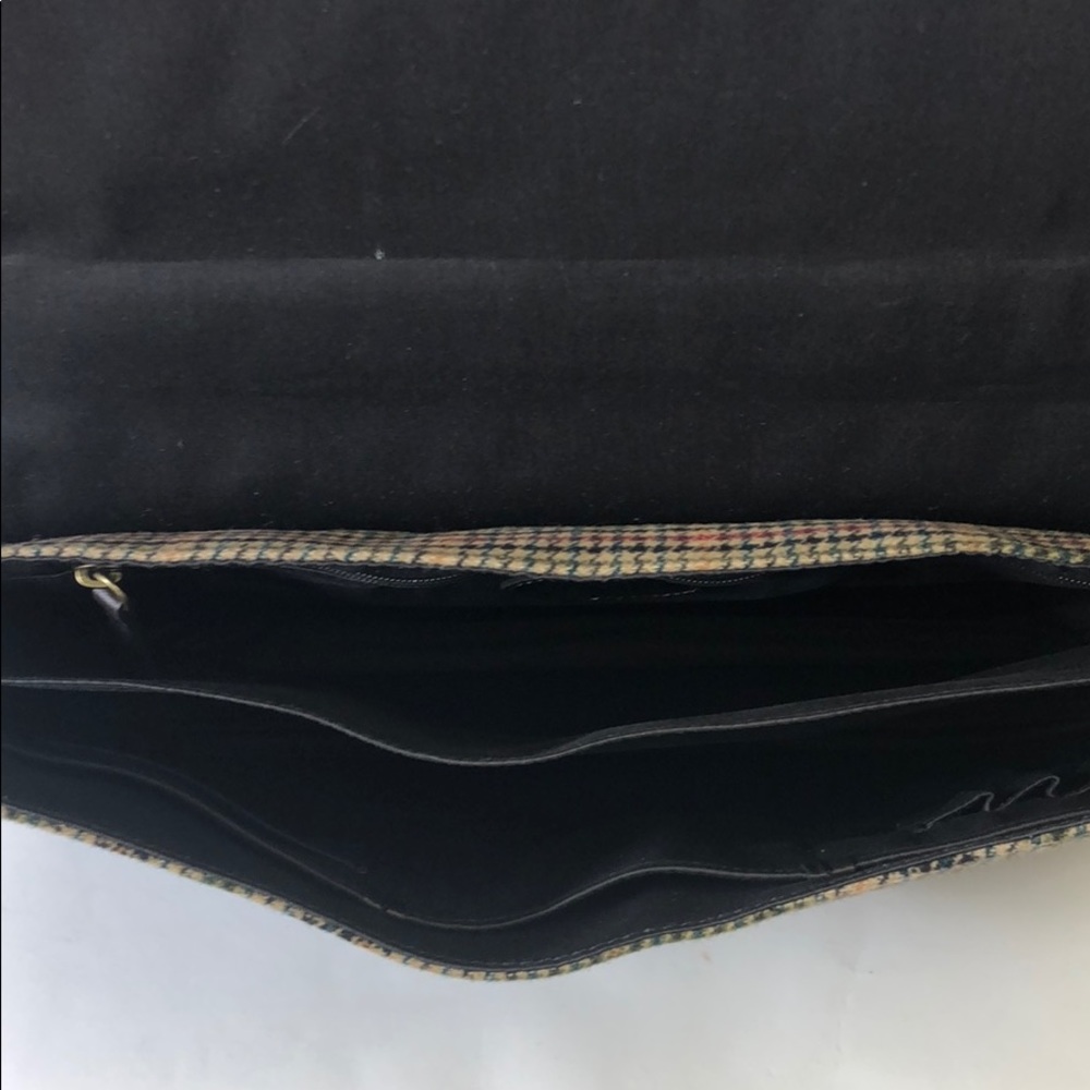 Fossil Plaid Brifcase Khaki Loptop Case New - Picture 8 of 8